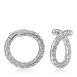 Серьги конго из золота с бриллиантами