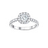 Кольцо из белого золота с бриллиантами 0,26 ct