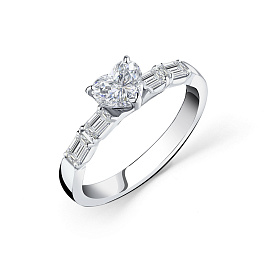 Кольцо из белого золота с бриллиантами 0,519 ct