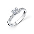 Кольцо из белого золота с бриллиантами 0,519 ct