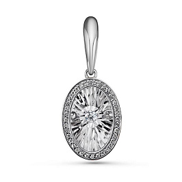 Подвеска из белого золота с бриллиантами 0,038 ct