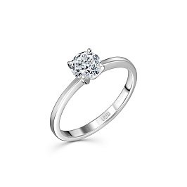 Кольцо из белого золота с бриллиантом 0,71 ct