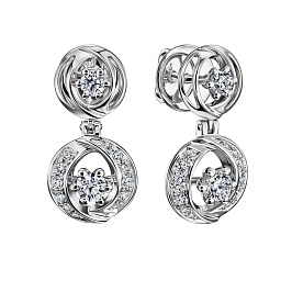 Серьги из белого золота