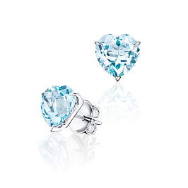 Серьги из белого золота с топазами 4,57 ct