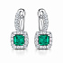 Серьги из белого золота с изумрудами 3,04 ct