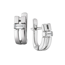 Серьги из белого золота с бриллиантами 0,37 ct