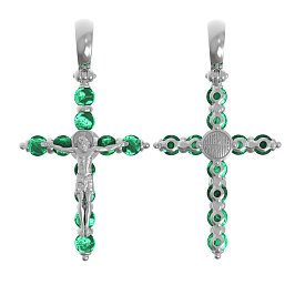 Крест из белого золота