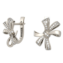 Серьги из белого золота