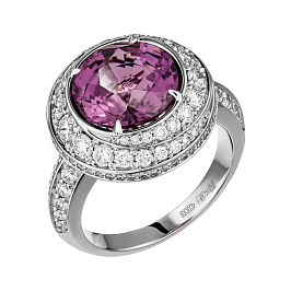 Кольцо из белого золота со шпинелью 5,61 ct