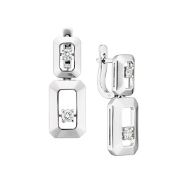 Серьги из белого золота с бриллиантами