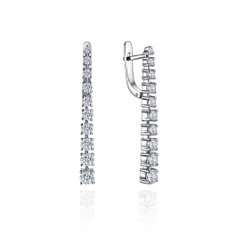 Серьги из белого золота с бриллиантами