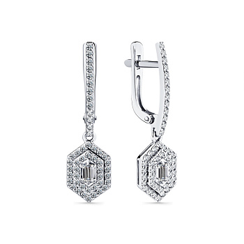 Серьги из белого золота с бриллиантами 0,233 ct