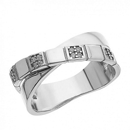 Кольцо золотое с фианитами