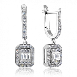 Серьги золотые с бриллиантами