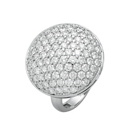 Кольцо из белого золота с бриллиантами