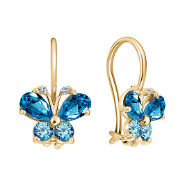 Серьги из желтого золота