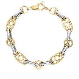 Декоративный  браслет из комбинированного золота