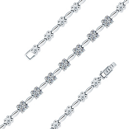 Браслет из белого золота с бриллиантами