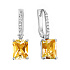Серьги из белого золота с цитринами 3,86 ct
