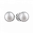 Серьги из белого золота с жемчугом 5,01 ct