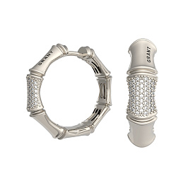 Серьги из белого золота с бриллиантами