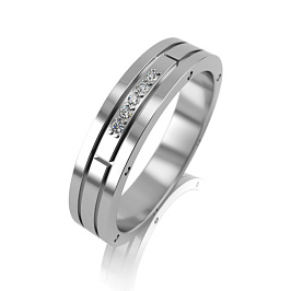 Кольцо из белого золота с бриллиантами