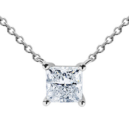 Колье DANAYA  из белого золота с бриллиантом 0,4 ct