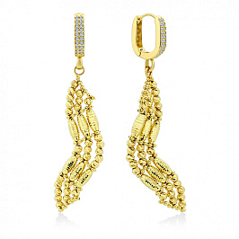 Длинные серьги из золота