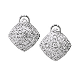 Серьги из белого золота с бриллиантами