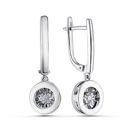 Серьги из белого золота