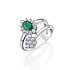 Кольцо из белого золота с изумрудом 0,72 ct