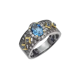 Кольцо из серебра с топазом