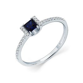 Кольцо из белого золота с сапфиром 0,308 ct