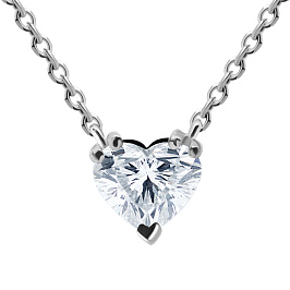 Колье DANAYA  из белого золота с бриллиантом 0,5 ct