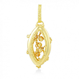 Золотая подвеска с шариками