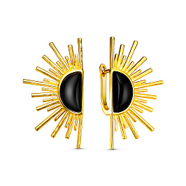 Серьги из серебра с агатом