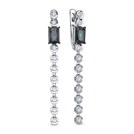 Серьги из белого золота с сапфирами 1,07 ct