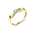 Кольцо из желтого золота с бриллиантом 0,117 ct