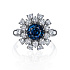 Кольцо из белого золота с сапфиром 2,19 ct