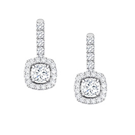 Серьги из белого золота с бриллиантами 0,58 ct