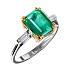 Кольцо из белого золота с изумрудом 2,55 ct