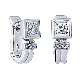 Серьги из белого золота с бриллиантами 0,293 ct