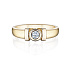Кольцо из желтого золота с бриллиантом 0,17 ct