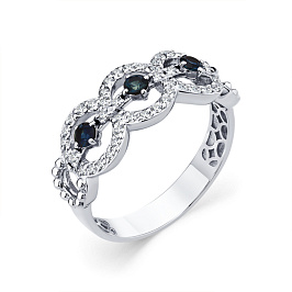 Кольцо из белого золота