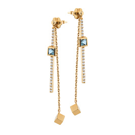 Серьги из золота с топазами 0,8 ct