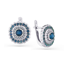 Серьги из белого золота с сапфирами 0,57 ct