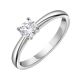 Кольцо DANAYA  из белого золота с бриллиантом 0,3 ct