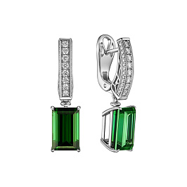 Серьги из белого золота с турмалинами 8,47 ct