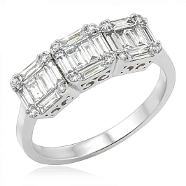 Эксклюзивное золотое Кольцо с бриллиантами (17.5)