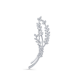 Брошь из белого золота с бриллиантами